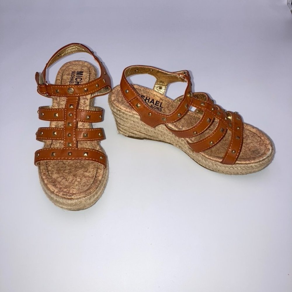Michael Kors Nadia Girls Size 3 Brown Espadrilles